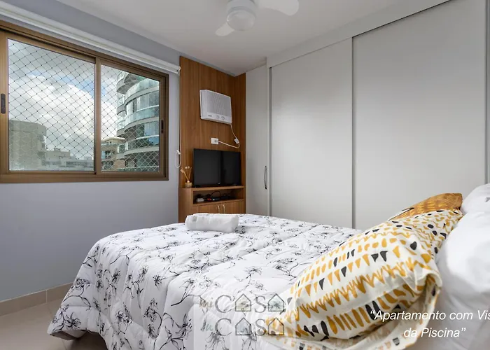 Top 3 Quartos Com Estacionamento Em Condominio Com Portaria 24H, Piscina, Sauna E Parquinho Infantil - Apartamento Com Ar Condicionado, Smartv, Wi-Fi 120 Mbps E Cozinha Completa