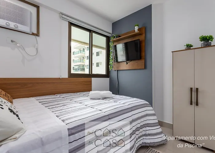 Top 3 Quartos Com Estacionamento Em Condominio Com Portaria 24H, Piscina, Sauna E Parquinho Infantil - Apartamento Com Ar Condicionado, Smartv, Wi-Fi 120 Mbps E Cozinha Completa